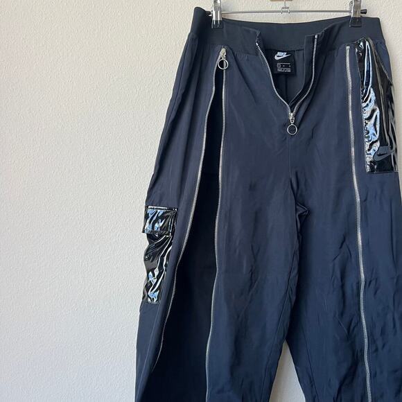 Nike Icon Clash Black Patent Cargo Jogger Pants Size L - Picture 5 of 8